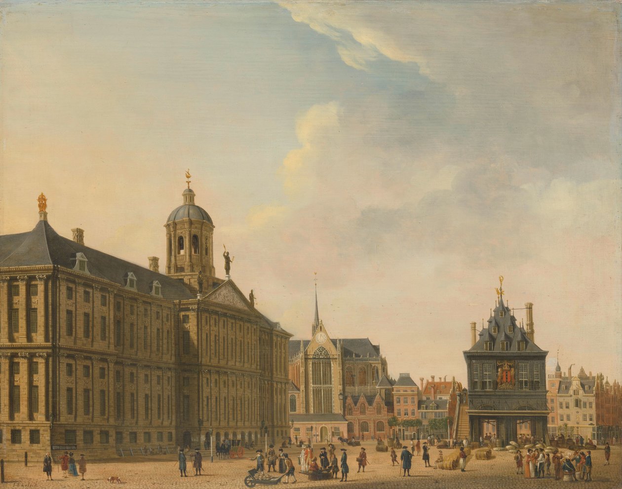 Utsikt över dammen i Amsterdam Utsikt över dammen, Amsterdam av Jan Ekels
