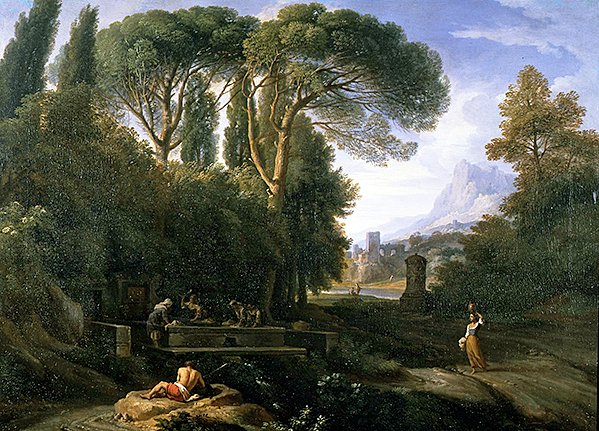 Klassiskt landskap (olja på duk) av Jan Frans van Bloemen