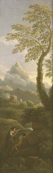 Figurer i ett klassiskt landskap av Jan Frans van Bloemen