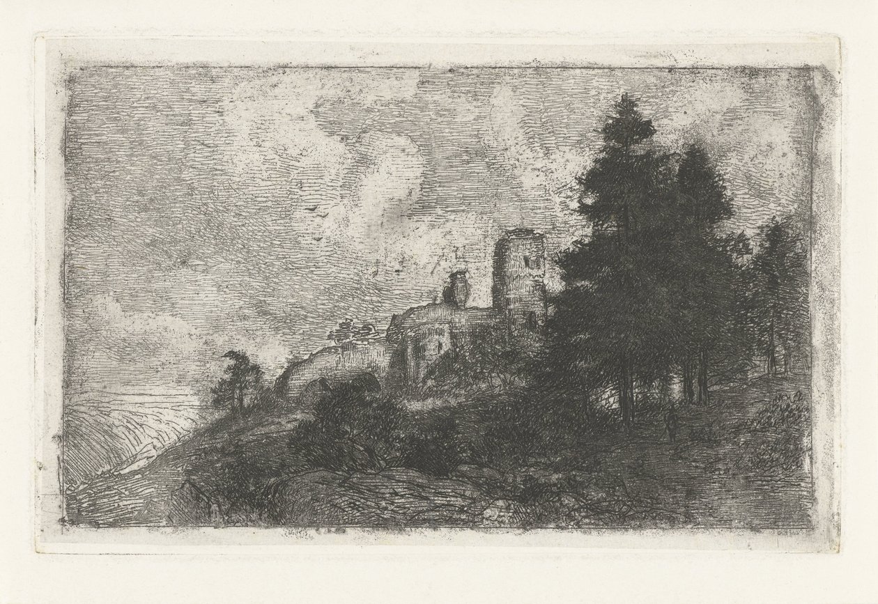 Kuperat landskap med ruin av Jan Frederik van Deventer