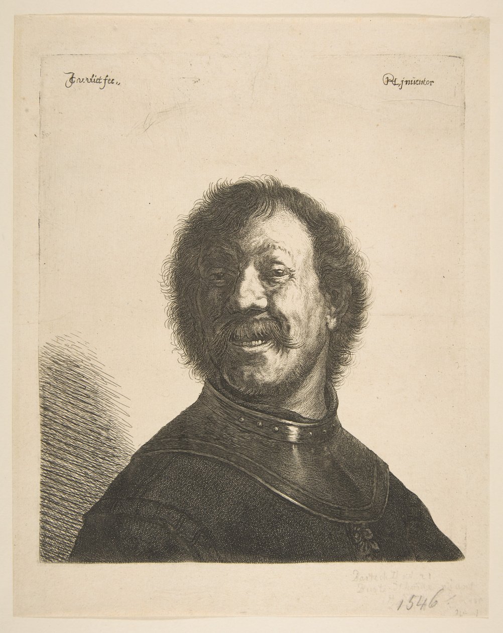Skrattande man i en klyfta, 1620-40. av Jan Georg van Vliet