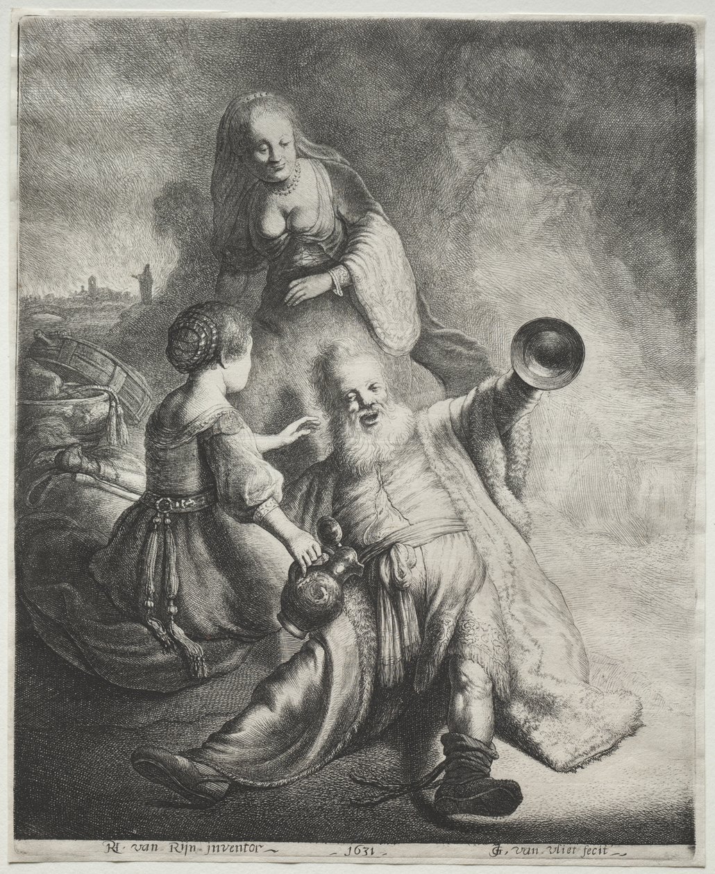 Lot och hans döttrar av Jan Georg van Vliet
