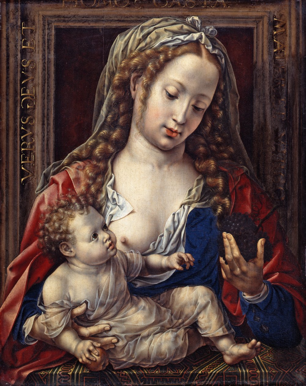 Tyska: Maria mit dem Kind Maria med Kristusbarnet av Jan Gossaert