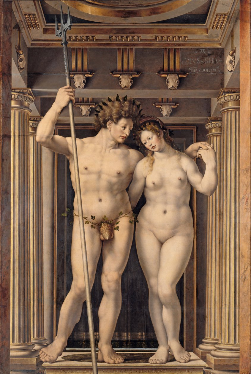 Tyska: Neptunus und Amphitrite Neptunus och Amphitrite av Jan Gossaert
