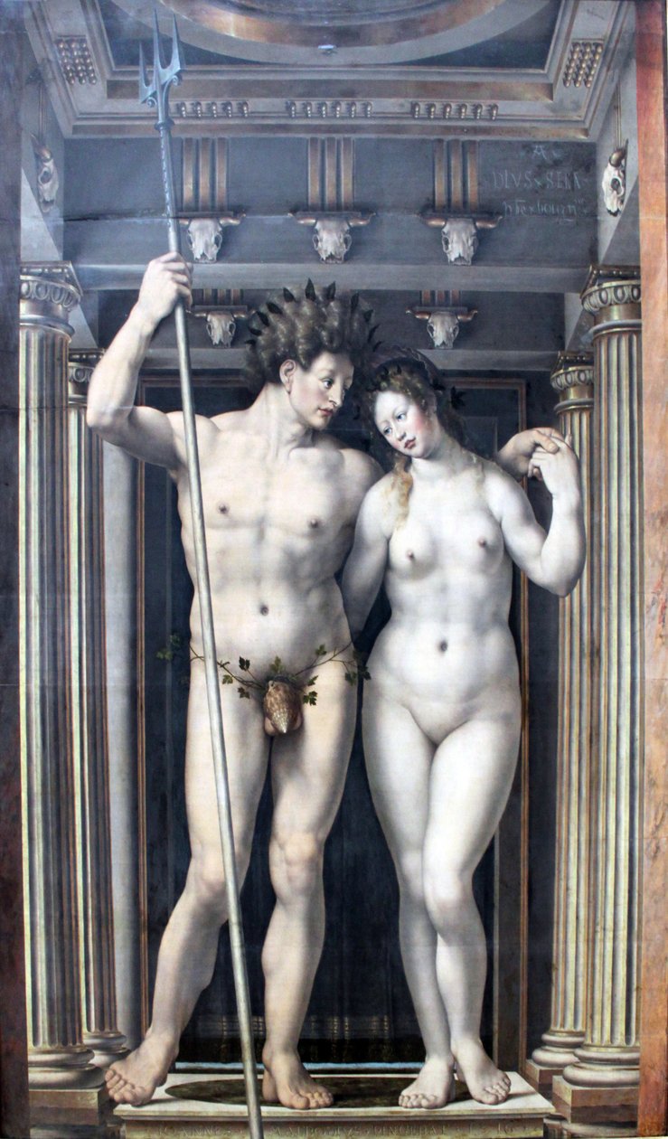Neptunus och Amfitrit av Jan Gossaert