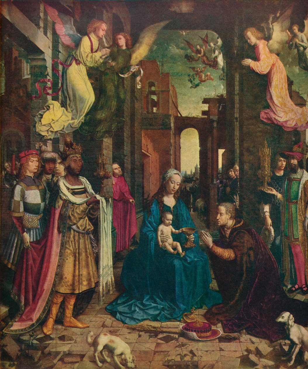Konungarnas tillbedjan, c1510, 1912 av Jan Gossaert