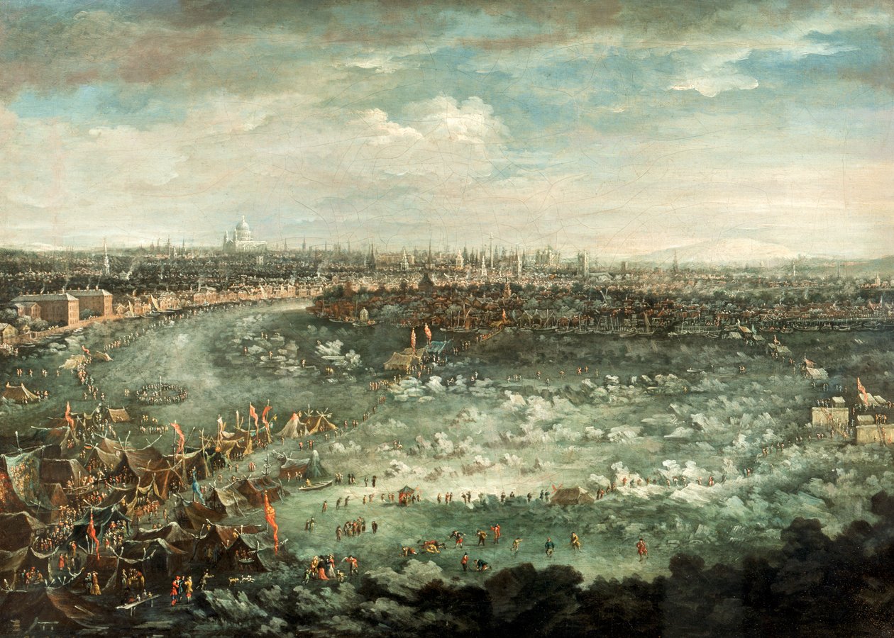 "Themsen under den stora frosten 1739" av Jan Griffier II