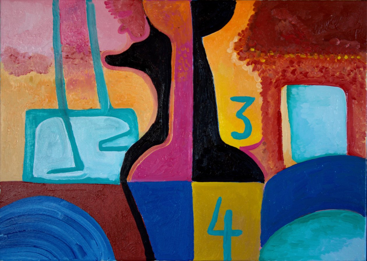 Anubis tar fram grundläggande nummer, 2010 (olja på duk) av Jan Groneberg