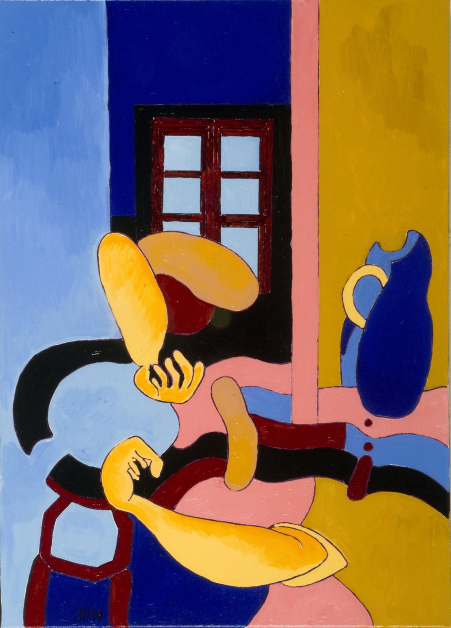 Crippled Soldier waking up in the Morning, 2009 (olja på duk) av Jan Groneberg