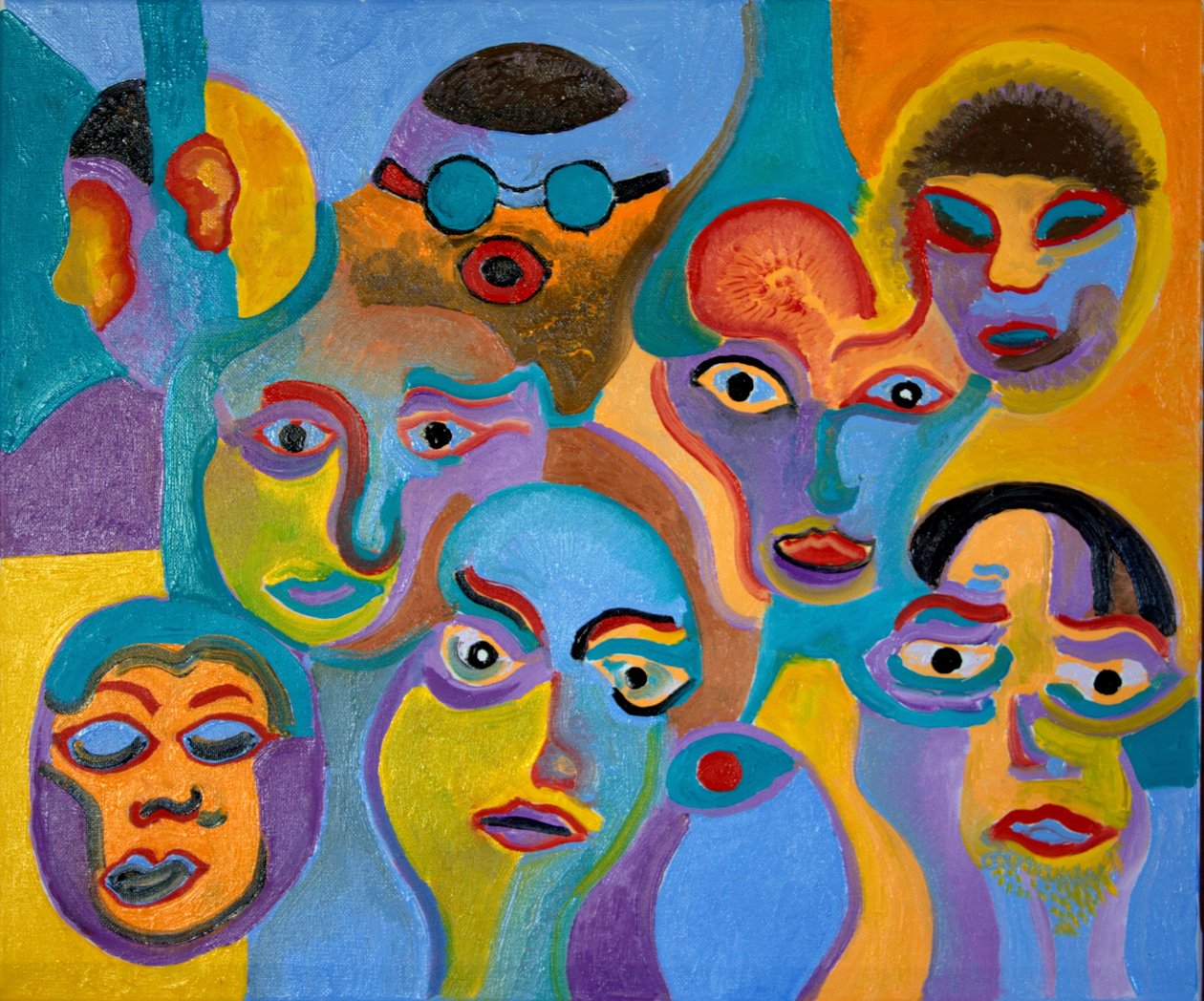 Eye Witnesses nr 2, 2009 (olja på duk) av Jan Groneberg