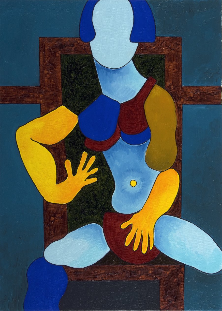 Girl with an Expensive Bikini, 2007b (olja på duk) av Jan Groneberg