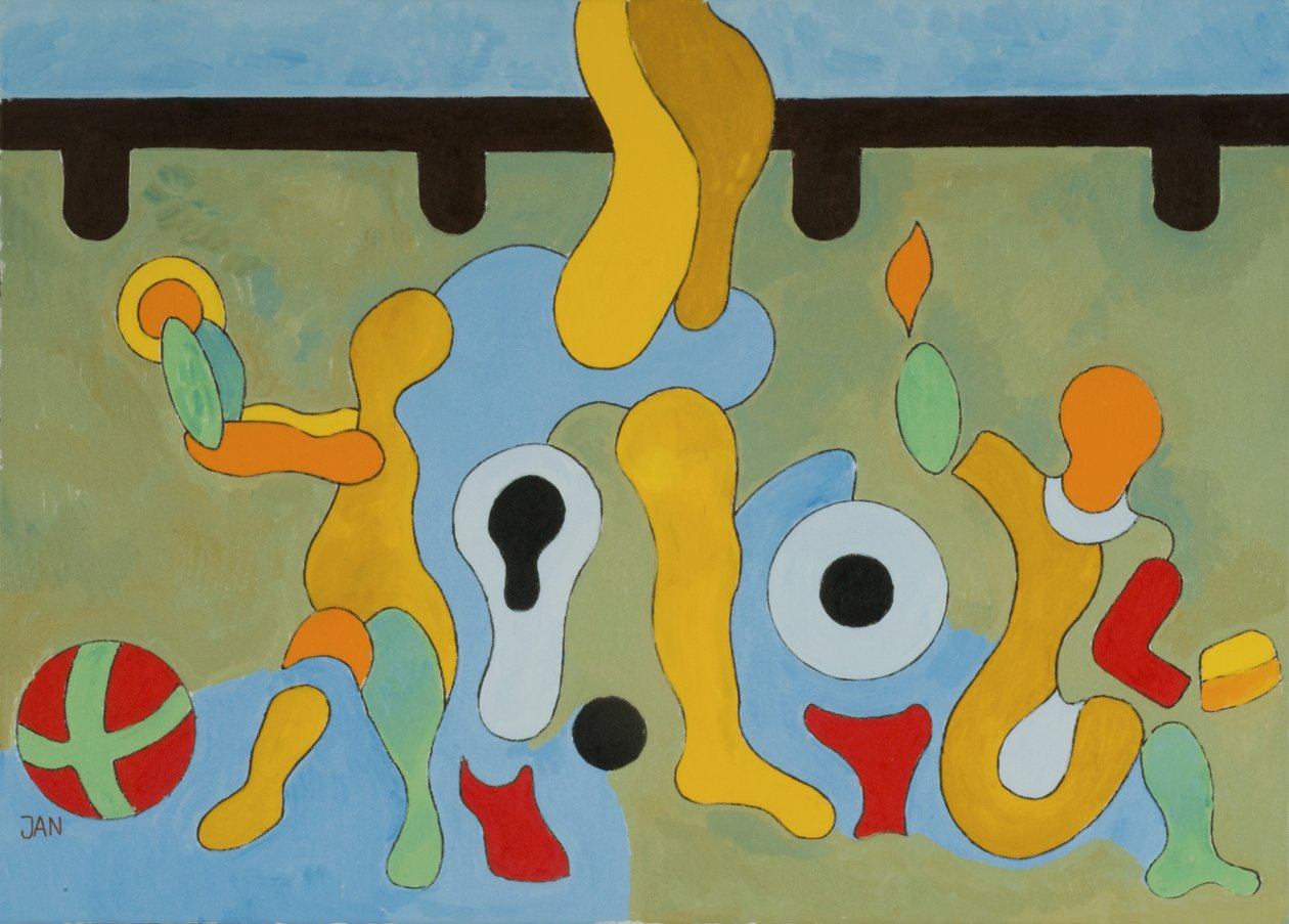 Friluftsteater, 2009 (olja på duk) av Jan Groneberg