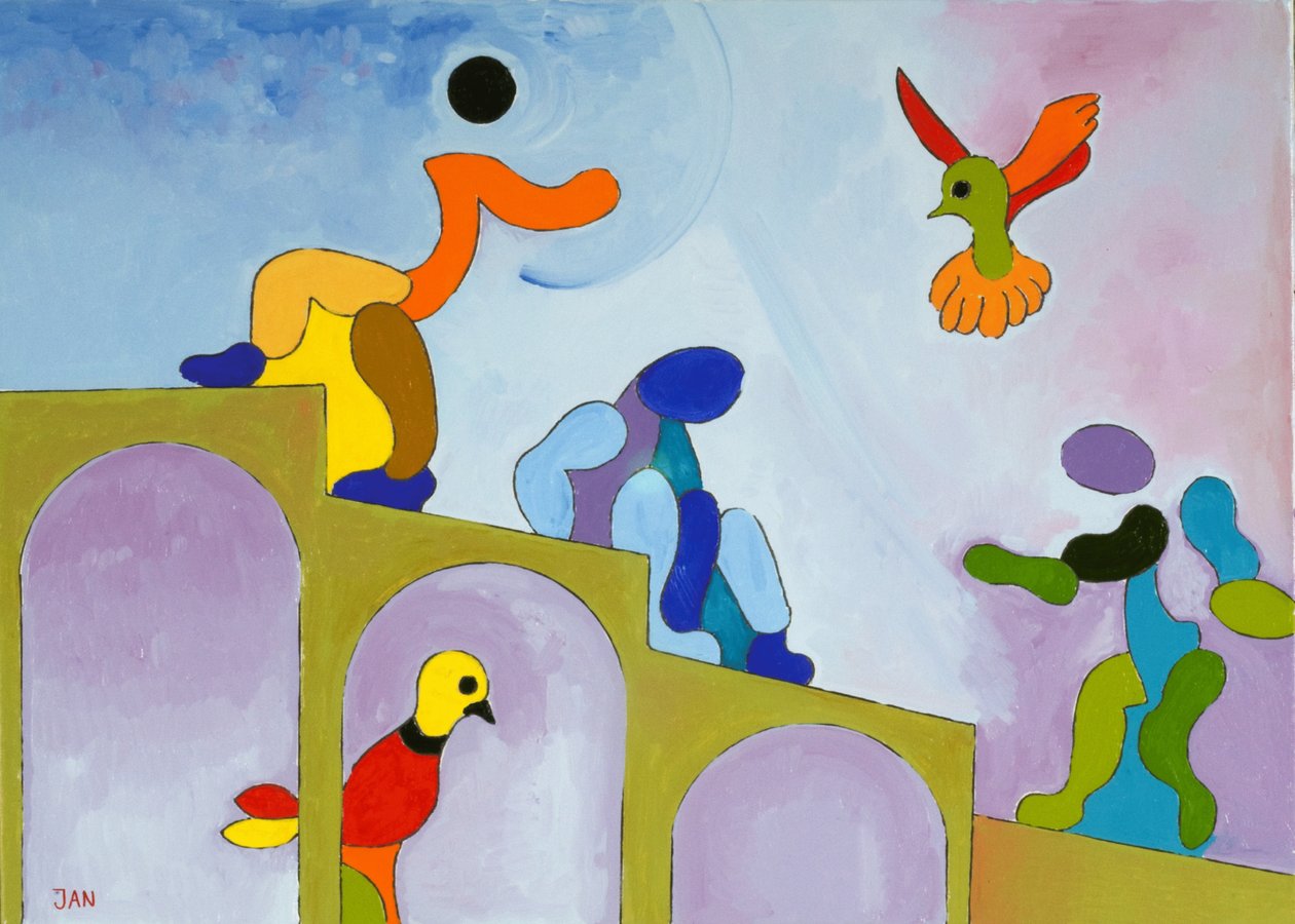 Rising up to where we come from, 2009 (olja på duk) av Jan Groneberg