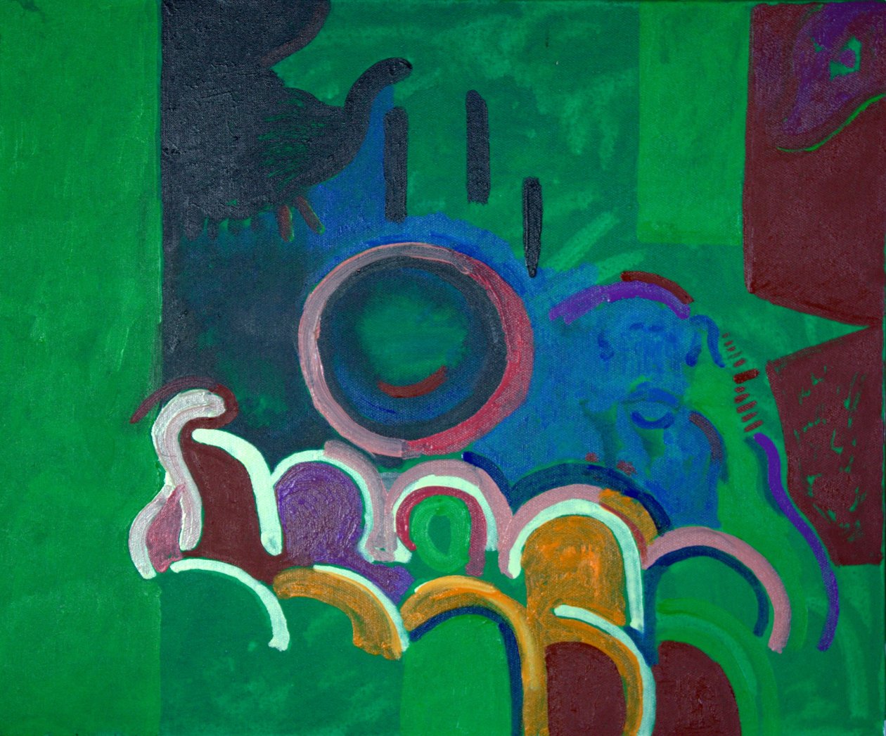 Silent Movie waiting for the Piano-player, 2009 (olja på duk) av Jan Groneberg