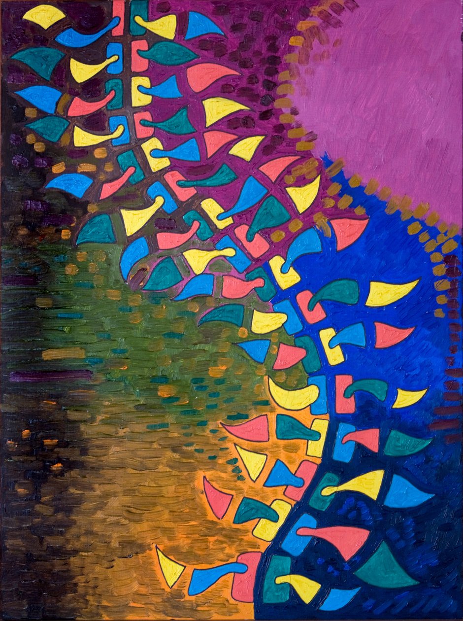 Spine in Ecstasy, 2006 (olja på trä) av Jan Groneberg