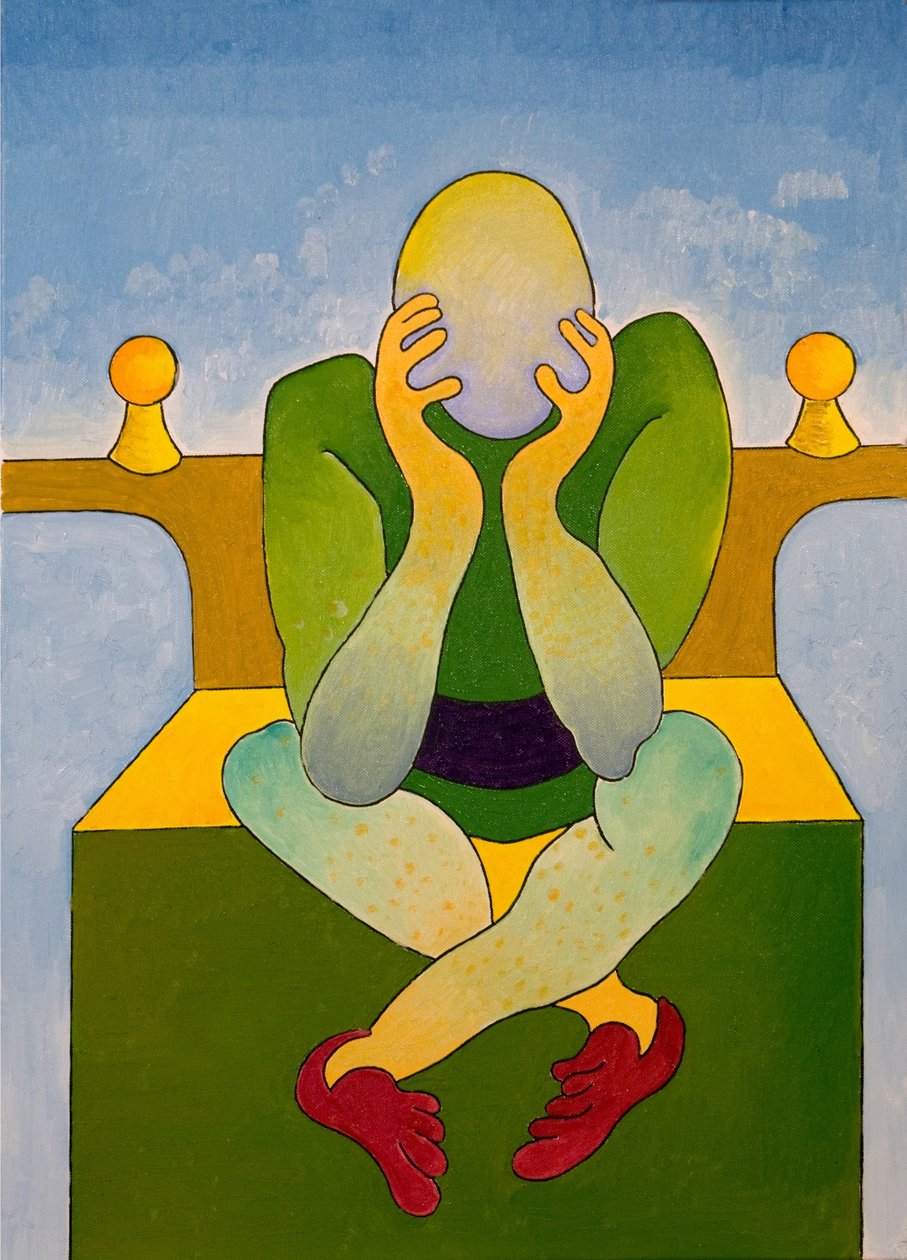 The King of all Frogs, 2007 (olja på duk) av Jan Groneberg