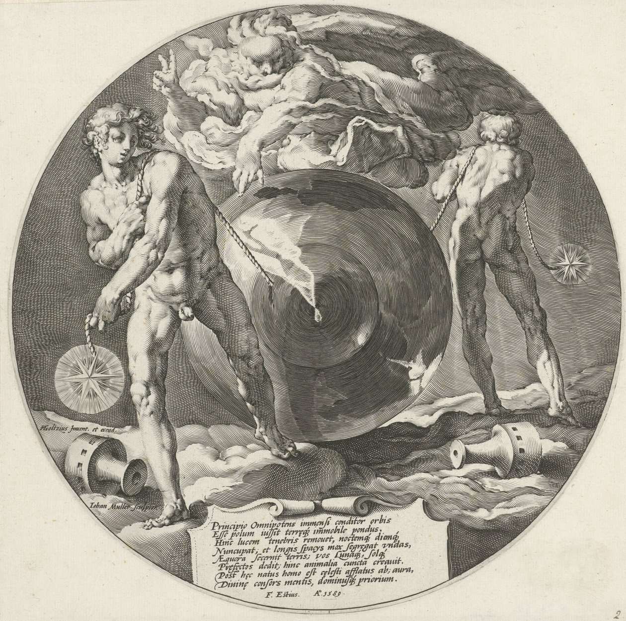 Guds Ande svävar över vattnet Creation of the World (serietitel) av Jan Harmensz. Muller