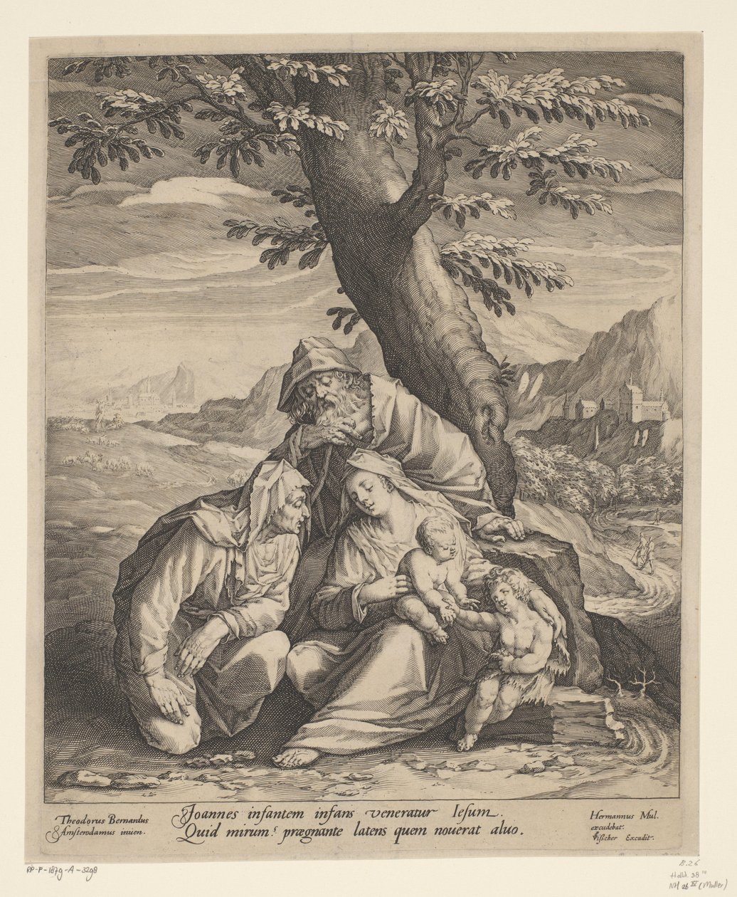 Helig familj med Elizabeth och Johannes Döparen av Jan Harmensz. Muller