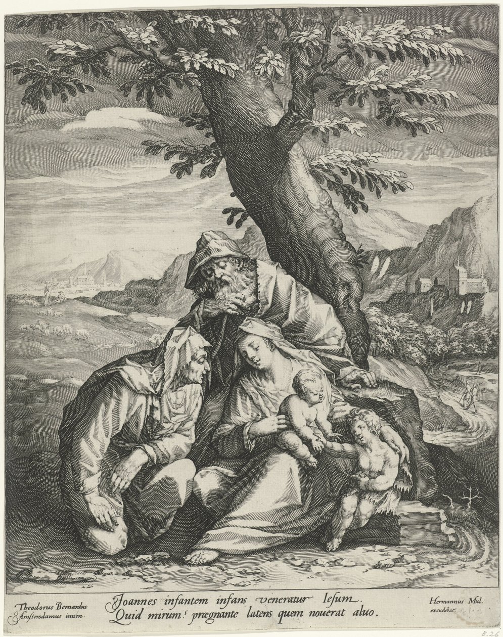 Helig familj med Elizabeth och Johannes Döparen av Jan Harmensz. Muller