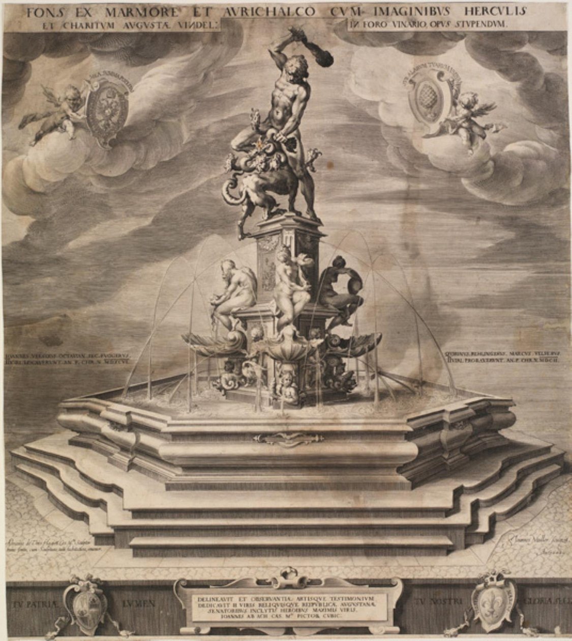 Herkulesfontänen i Augsburg av Jan Harmensz. Muller