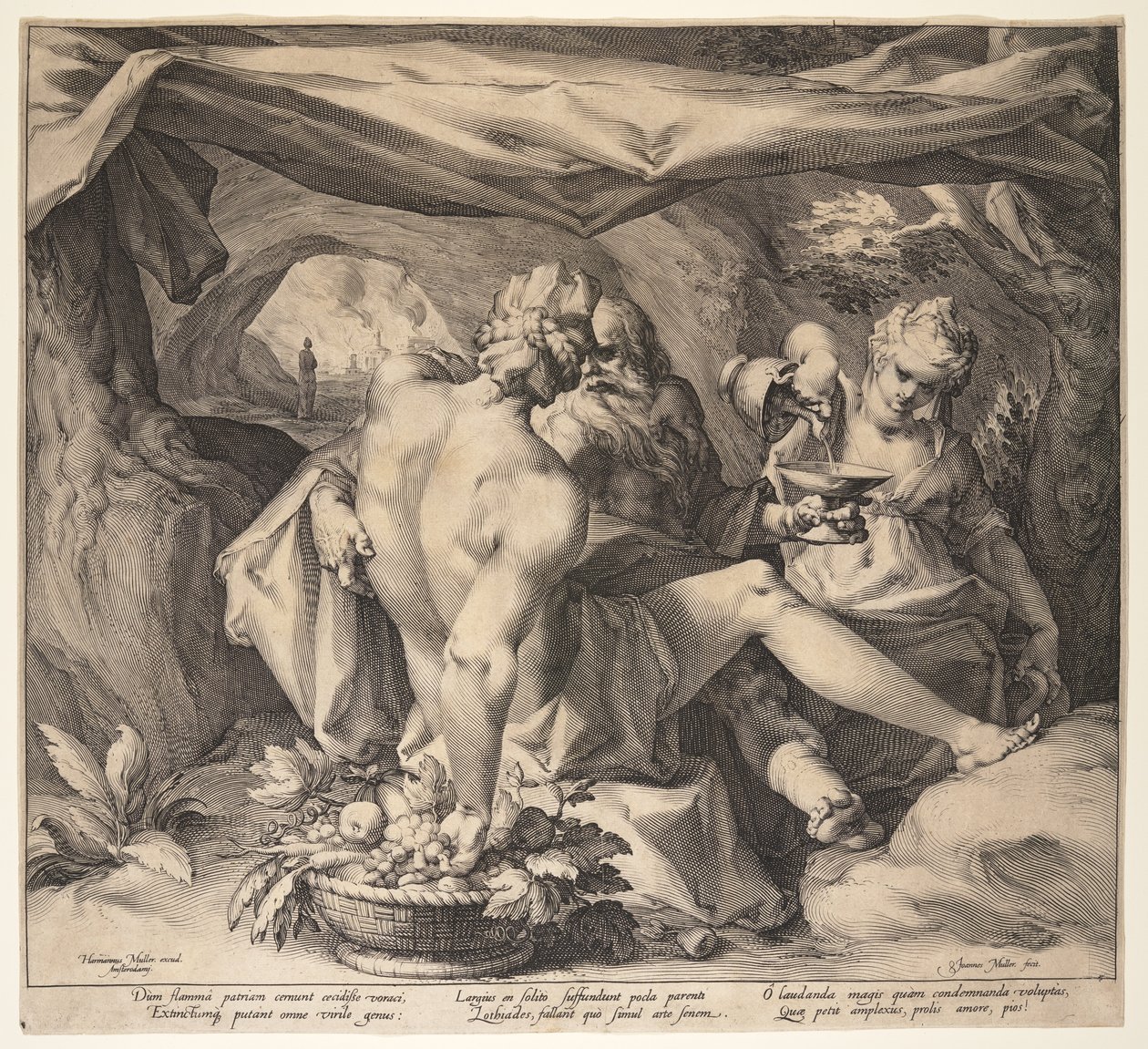 Lot och hans döttrar av Jan Harmensz. Muller