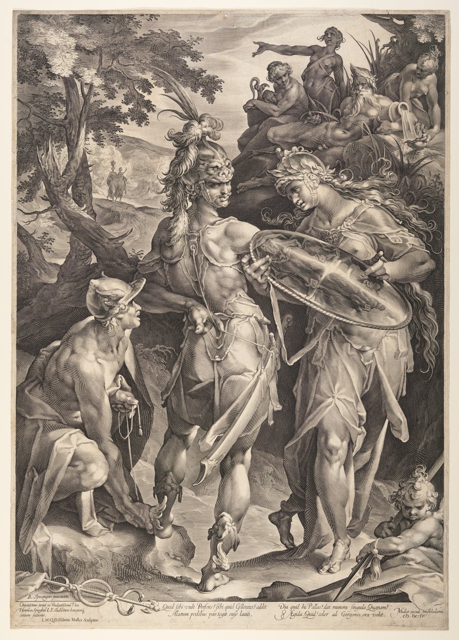 Minerva beväpnar Perseus av Jan Harmensz. Muller