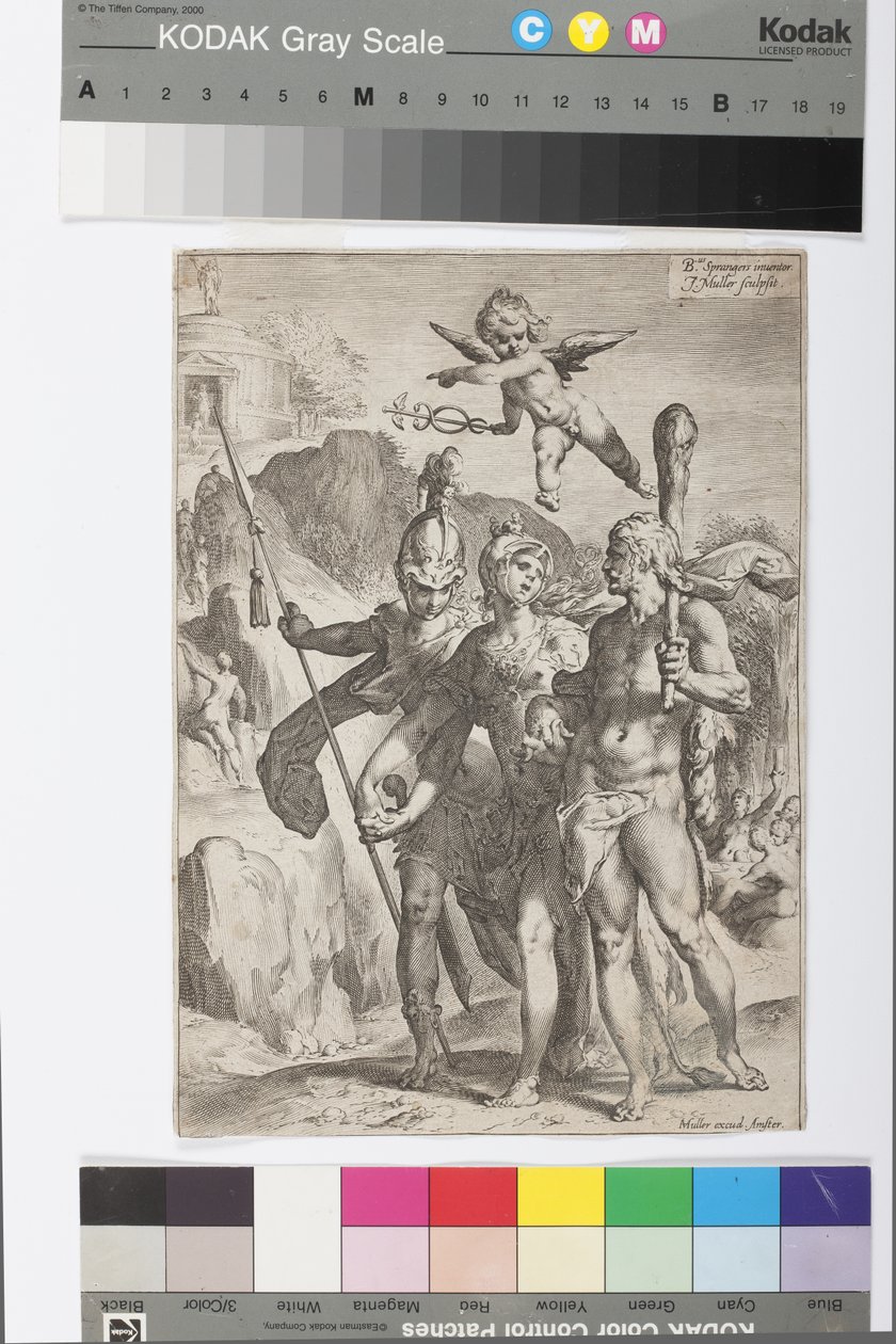 Minerva, ledd av Hercules och Mars av Jan Harmensz Muller