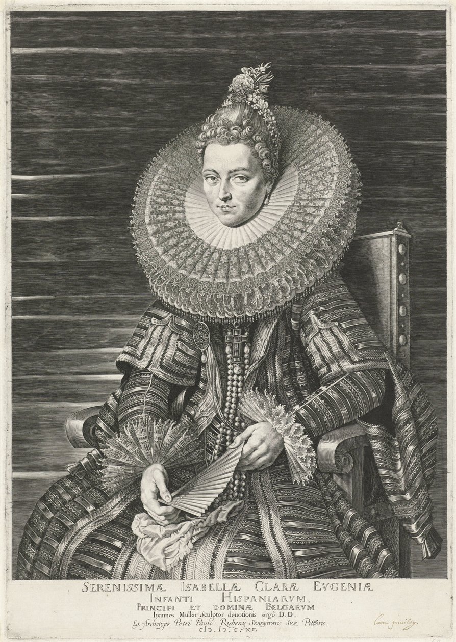 Porträtt av Isabella Clara Eugenia, Spädbarn från Spanien av Jan Harmensz. Muller