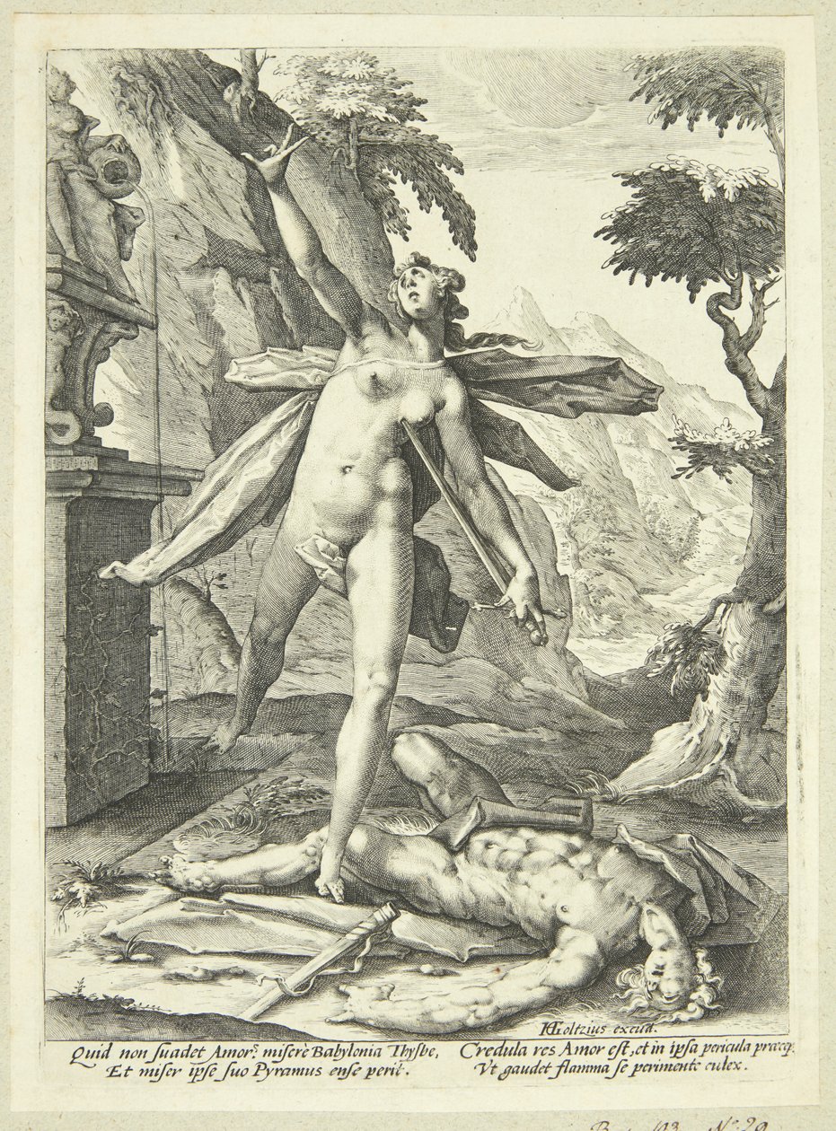 Pyramus och Thisbe av Jan Harmensz. Muller