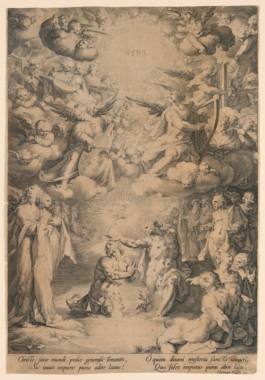 Johannes döper Kristus av Jan Harmensz Muller