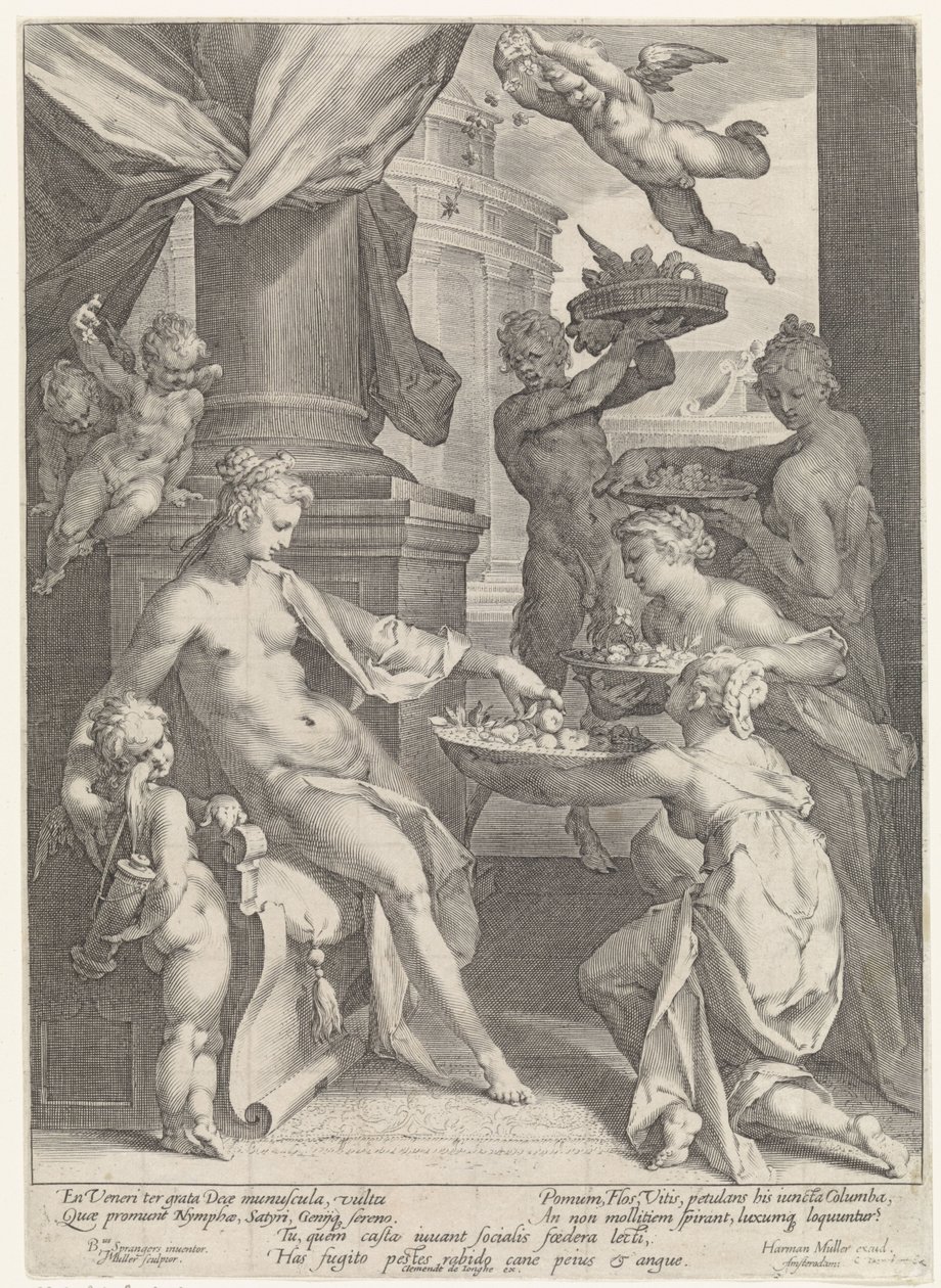 Venus hedrad av nymfer och en faun av Jan Harmensz. Muller