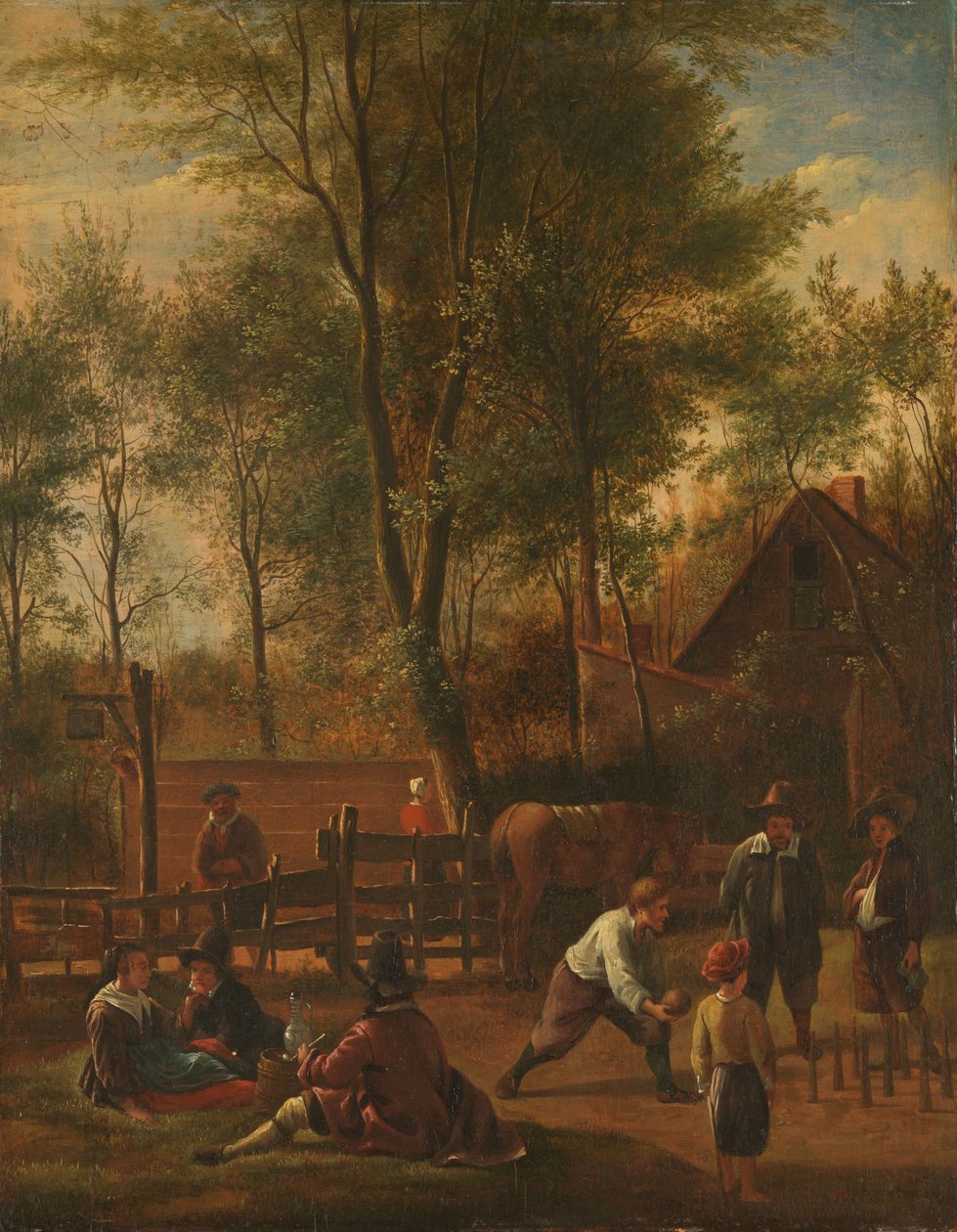Bowlingspelarna av Jan Havicksz. Steen (copy after)