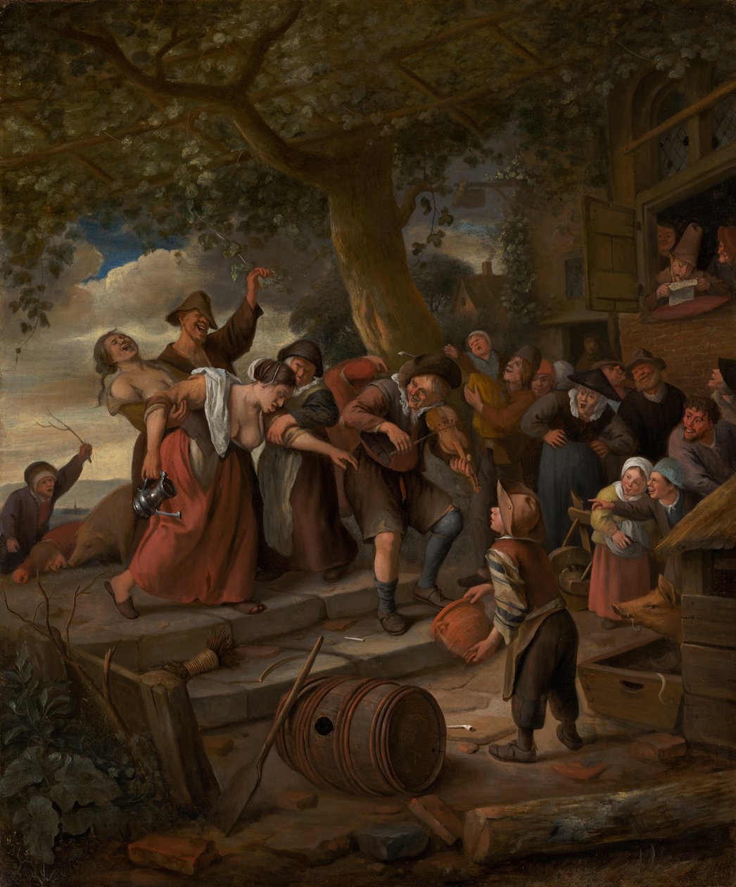 A Pig Belongs in the Sty, c.1673-5 av Jan Havicksz. Steen
