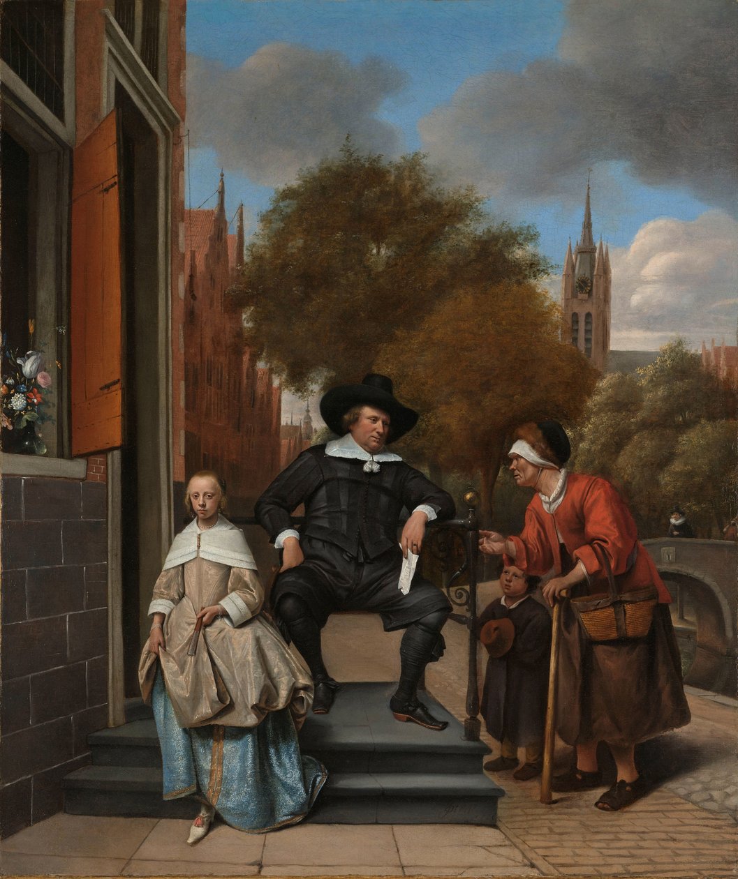 Adolf och Catharina Croeser, känd som "Burgomaster of Delft and his Daughter" Porträtt av Adolf och Catharina Croeser vid Oude Delft, känd som "Borgmästaren i Delft och hans dotter" av Jan Havicksz. Steen
