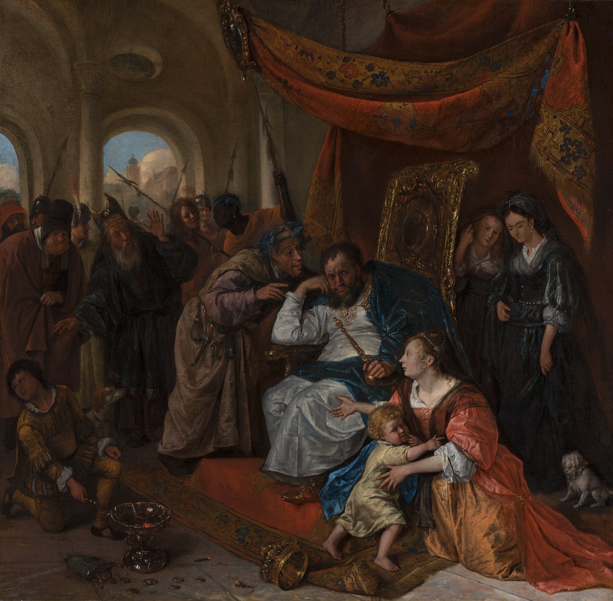 Moses och Faraos krona, ca 1670 av Jan Havicksz. Steen