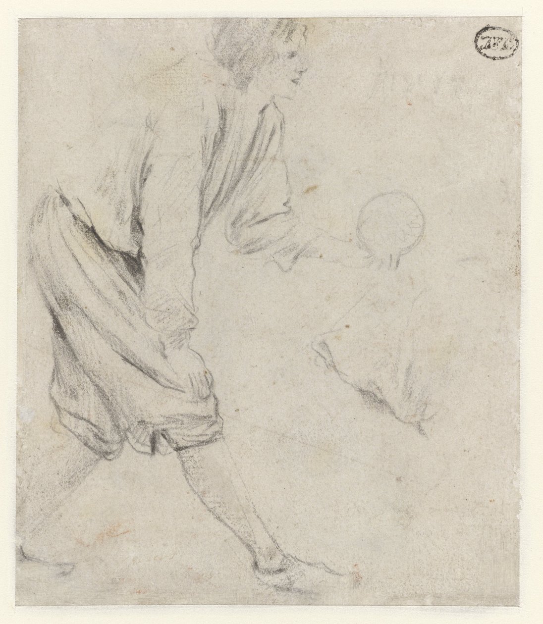Studie av en man som spelar käglor av Jan Havicksz. Steen