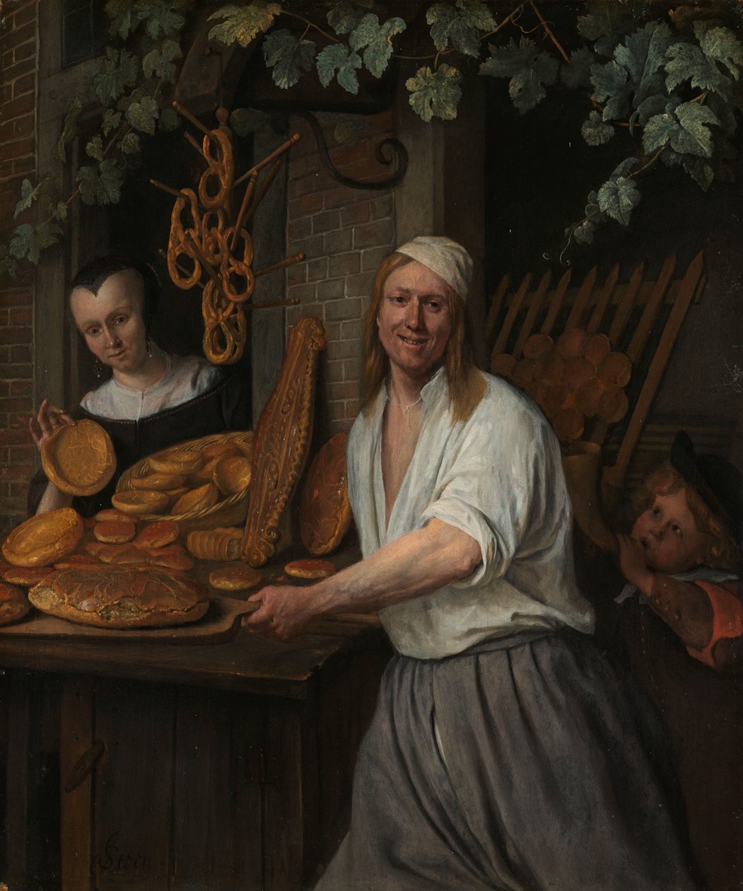 Bagaren Arent Oostwaard och hans fru, Catharina Keizerswaard Den Leiden bagaren Arent Oostwaard och hans fru Catharina Keizerswaard av Jan Havicksz. Steen
