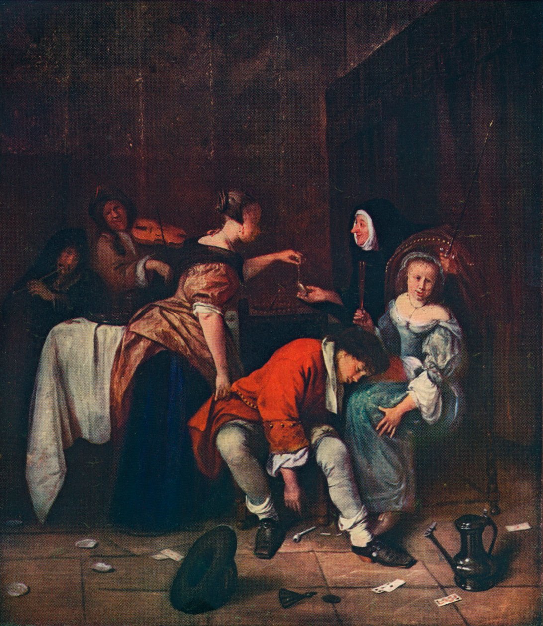 Dåligt sällskap, c1665 av Jan Havickszoon Steen
