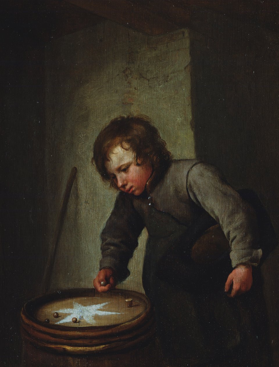 Pojke som leker med kulor av Jan Havickszoon Steen