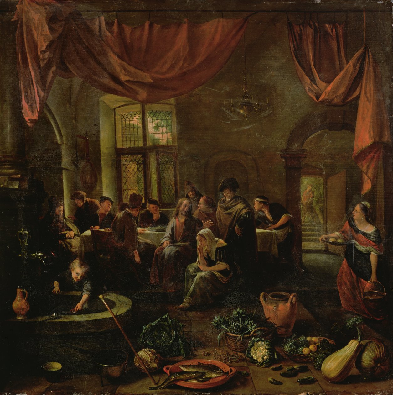 Kristus i Martas och Marias hus, ca 1655 av Jan Havickszoon Steen