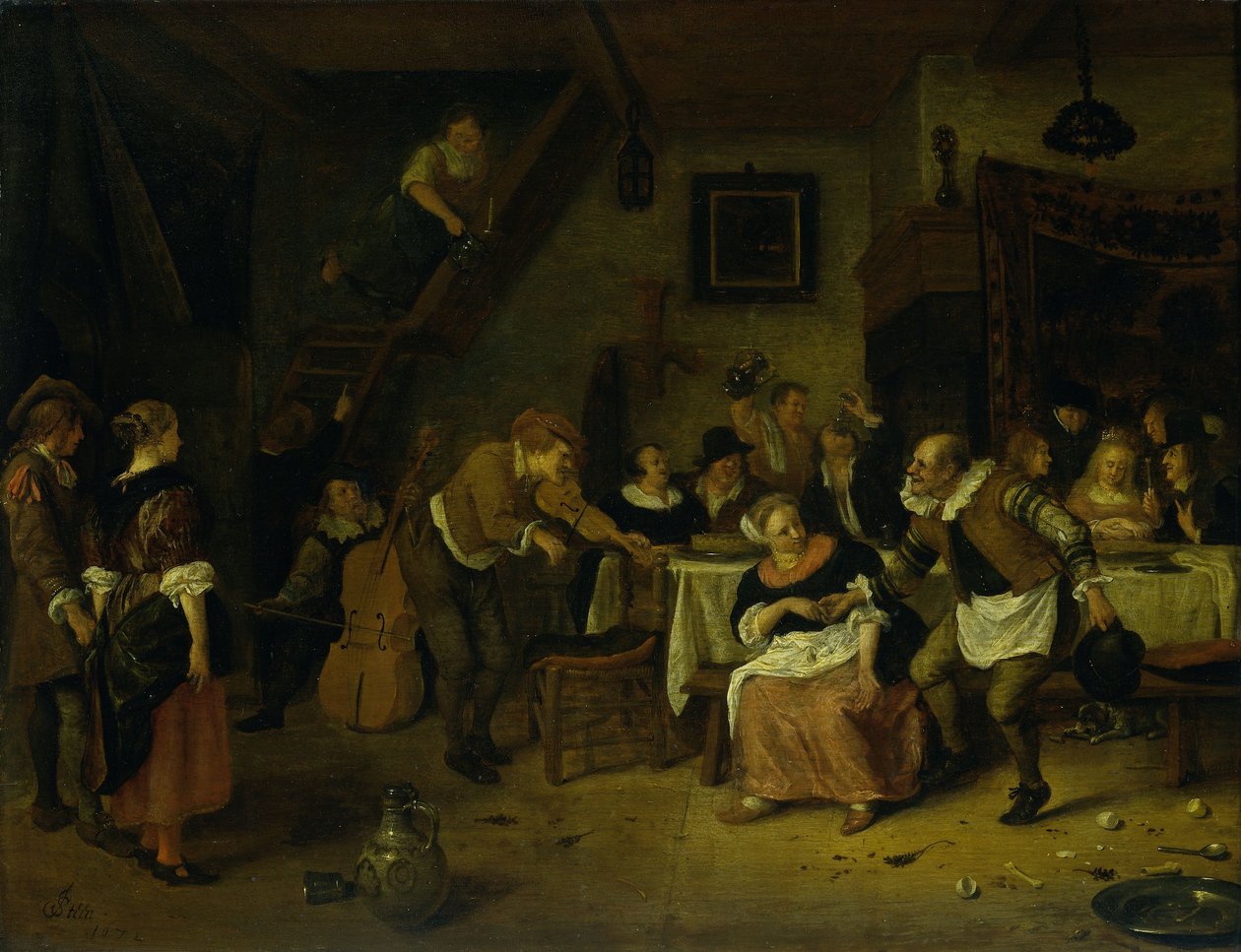 Bondbröllop, 1672 av Jan Havickszoon Steen