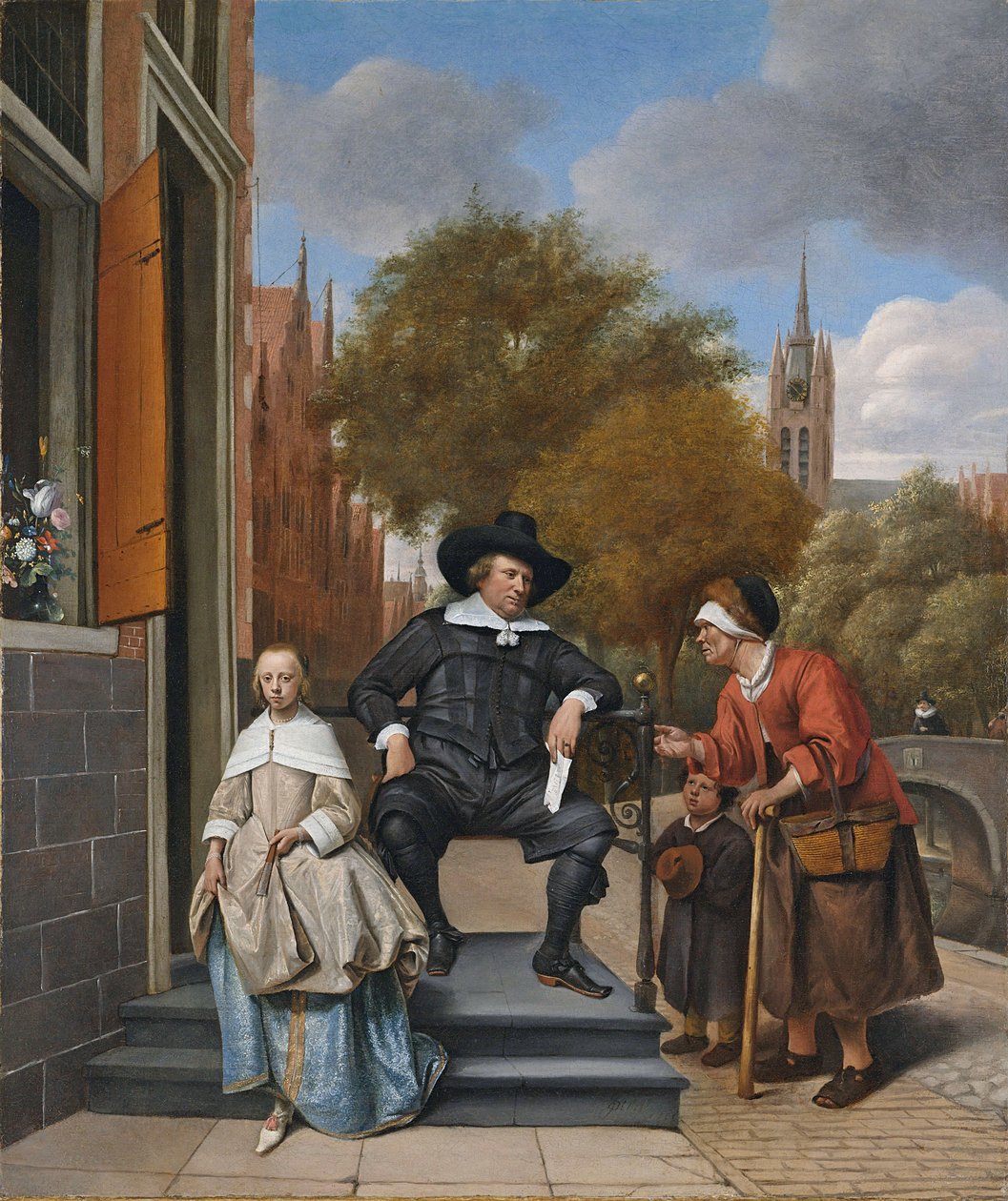 Burgaren i Delft och hans dotter, 1655 av Jan Havickszoon Steen