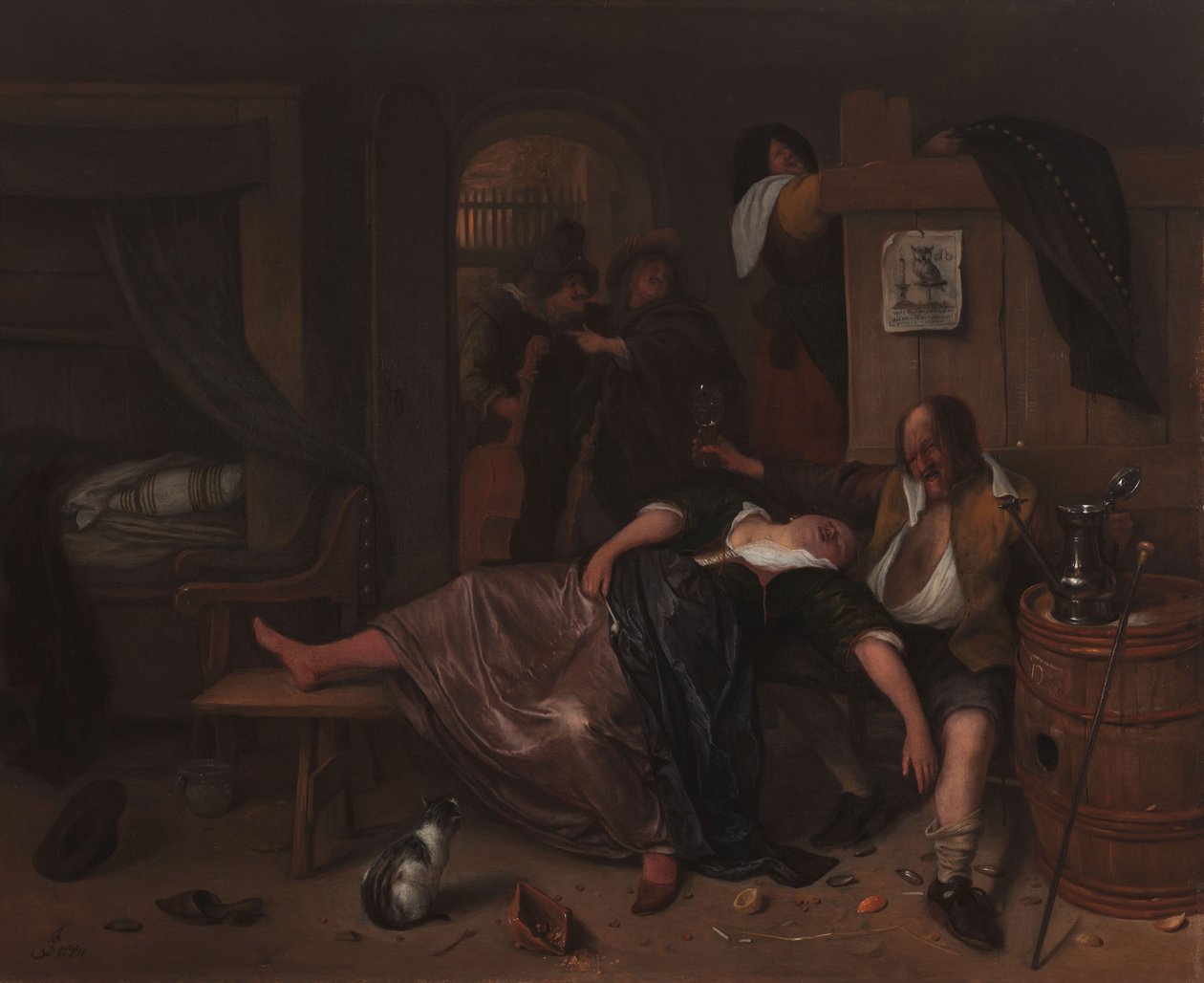 Det berusade paret, ca 1655-65 av Jan Havickszoon Steen