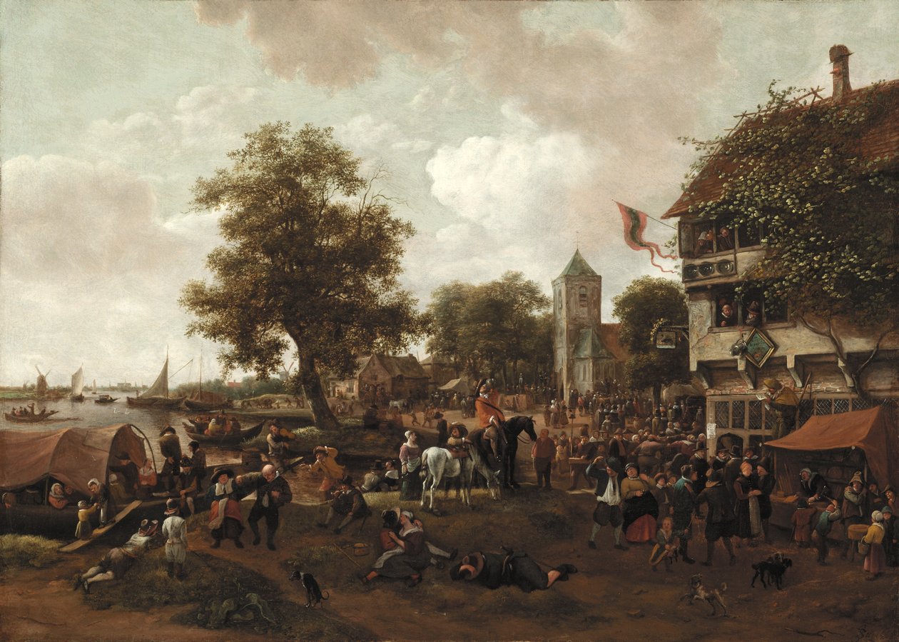 Mässan i Oegstgeest, c.165560 av Jan Havickszoon Steen