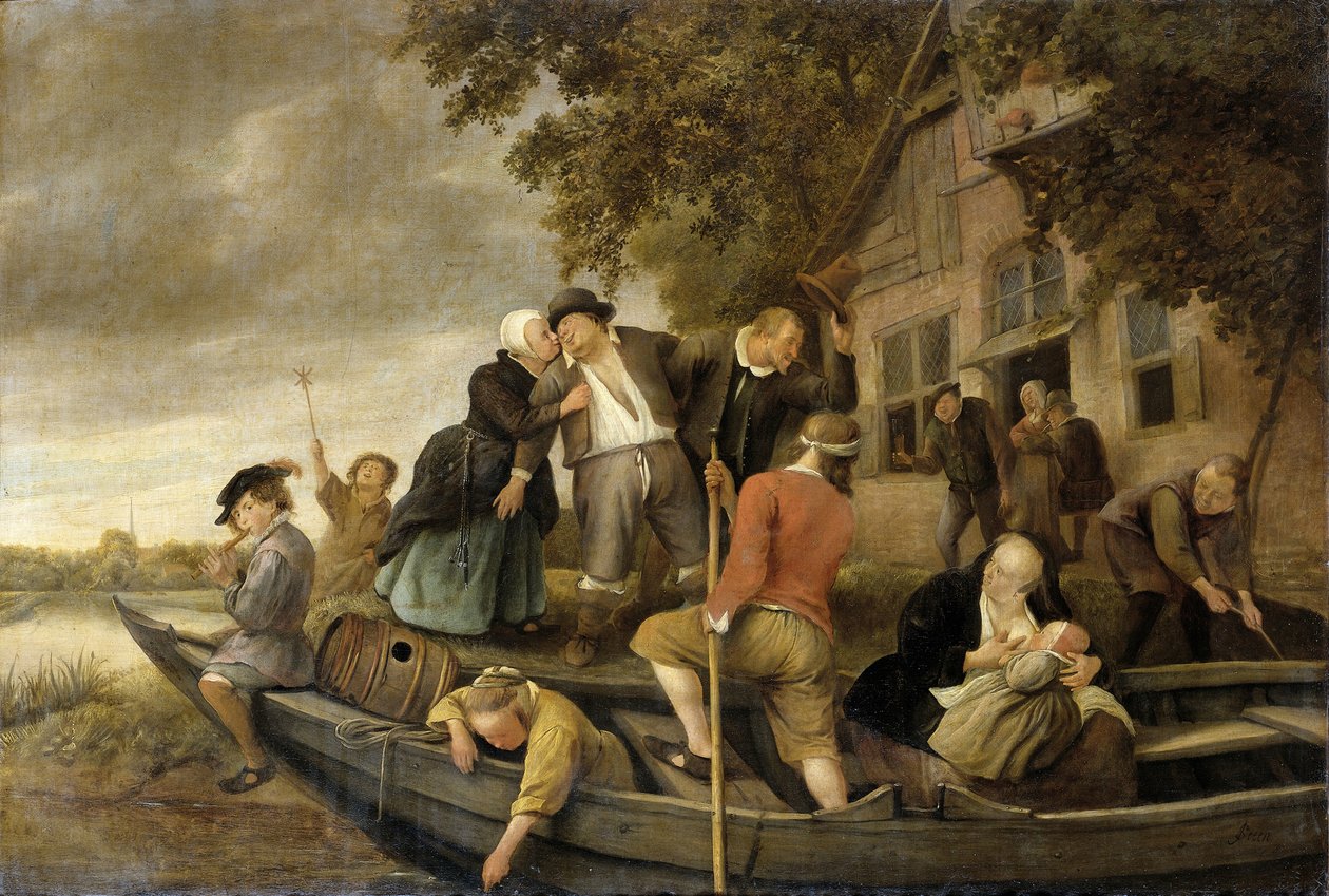 Den glada hemkomsten, 1679 av Jan Havickszoon Steen