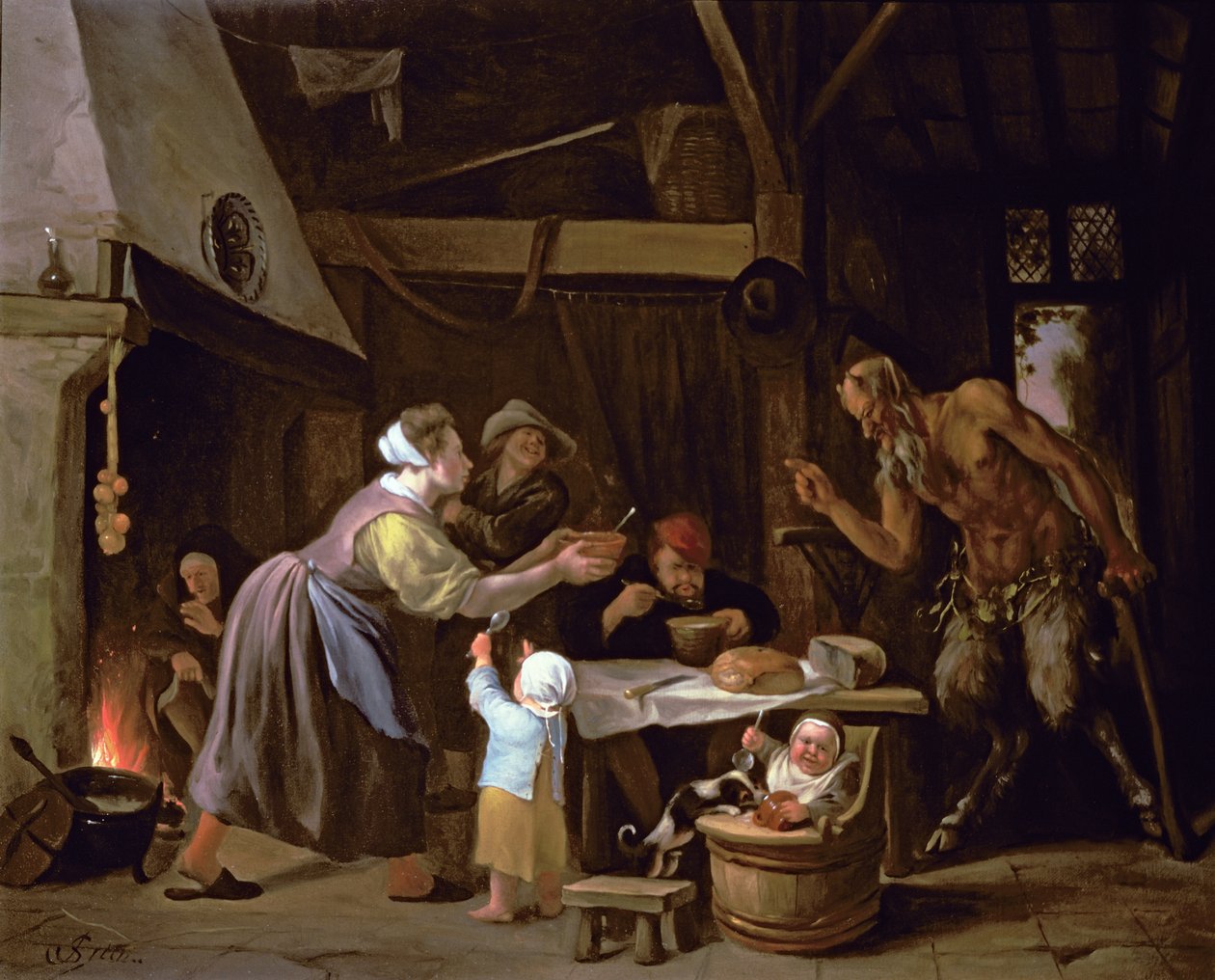 Satyrerna och familjen av Jan Havickszoon Steen