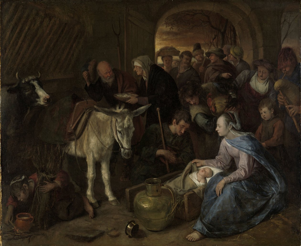 Herdarnas tillbedjan, 1660-79 av Jan Havickszoon Steen