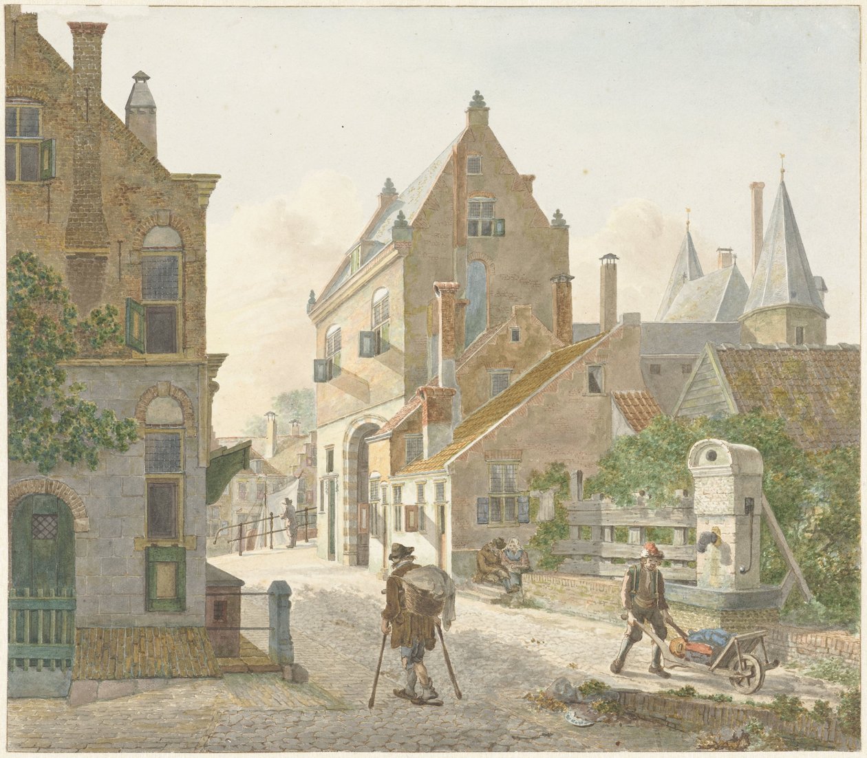 Waardpoort och Oude Gracht i Utrecht av Jan Hendrik Verheijen