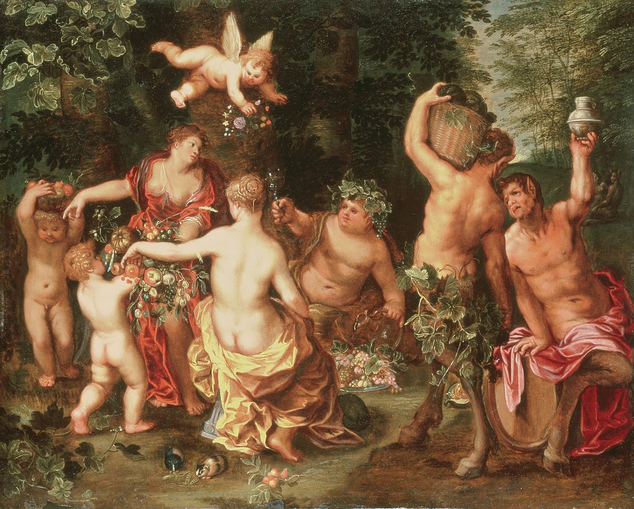 En allegori om överflöd av Jan II Brueghel
