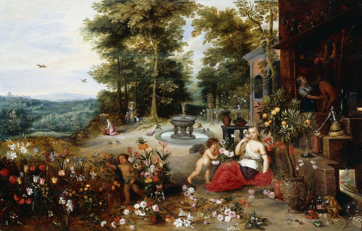 En allegori om lukt, 1635 av Jan II Brueghel